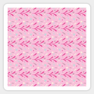 Retro Pink Blooms Sticker